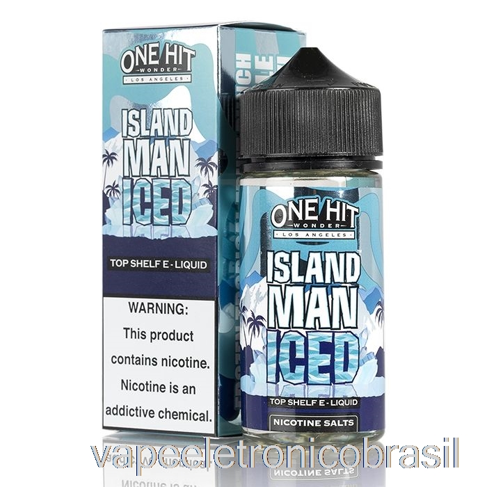 Vape Recarregável Island Man Iced - One Hit Wonder E-liquid - 100ml 6mg